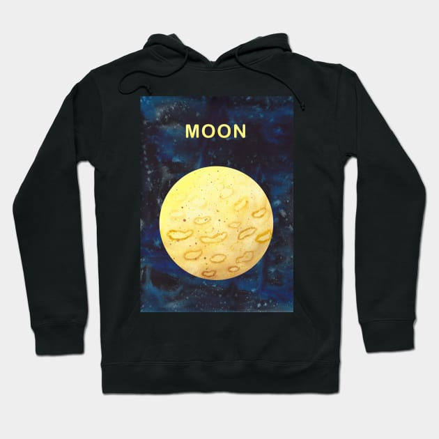 Moon Poster Hoodie by Wanda City